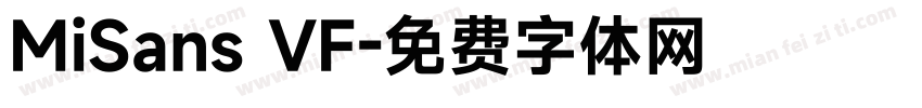 MiSans VF字体转换